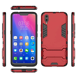 Wewoo Coque TPU Antichoc pour Vivo X23, avec support (Rouge) pas cher