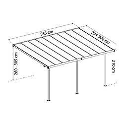 Pergola 16.7m² gris anthracite - 705601 - PALRAM