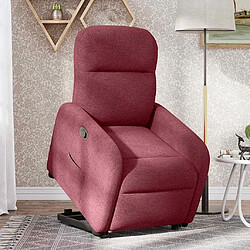 vidaXL Fauteuil inclinable rouge bordeaux tissu