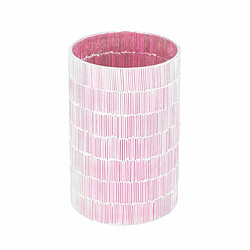 BigBuy Home Bougeoir Rose Verre Ciment 13 x 13 x 20 cm