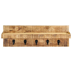 vidaXL Porte-manteau mural 60x15x20 cm Bois de manguier brut solide