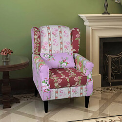 vidaXL Fauteuil avec design de patchwork Tissu