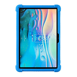 Coque en silicone quatre coins améliorés avec béquille, bleu foncé pour votre TCL Tab 10s 9081X