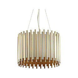 Avis Ideal Lux Suspension Pan Métal Or 5 ampoules 50cm