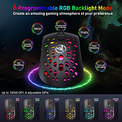 Acheter Yonis Souris Ergonomique RGB Sans Fil Programmable