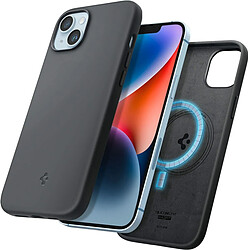 Spigen Sgp Spigen Silicone Fit MagFit Coque Compatible avec iPhone 14 Plus - Noir