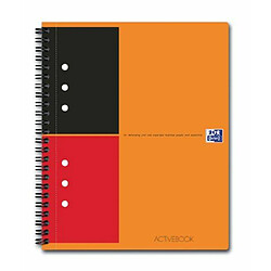 Oxford ActiveBook Bloc collège international ligné A5+ 80 feuilles Couverture Polypropylène