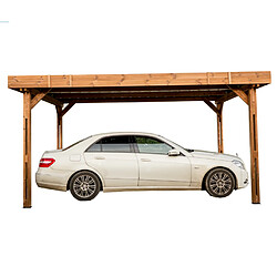 Carport 17,54 m2 bois naturel - thn 3550 - HABRITA