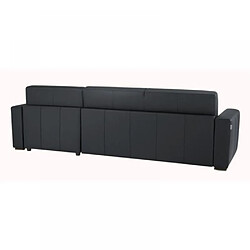 Acheter Inside 75 Canapé d'angle DREAMER convertible EXPRESS 120cm CUIR VACHETTE noir matelas 16 cm