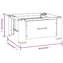 vidaXL Socle pour machine à laver avec tiroir Blanc pas cher