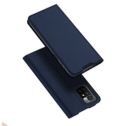 etui type bibliotheque dux ducis skin pro pour xiaomi redmi 10 bleu