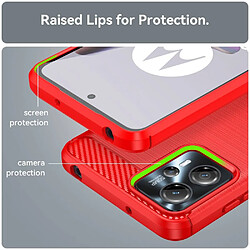 Avis Htdmobiles Coque pour Motorola Moto G13 4G / G23 4G / G53 5G - housse etui silicone gel carbone + film ecran - ROUGE