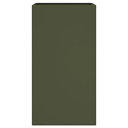 Acheter vidaXL Jardinière vert olive 42x38x75 cm acier