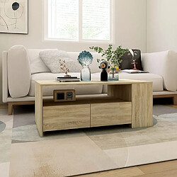 Maison Chic Table basse,Table Console Table d'appoint, Table pour salon Chêne sonoma 102x55x42 cm Bois d'ingénierie -MN76335 pas cher