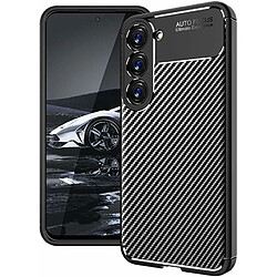 Xeptio Coque brossée noire pour Samsung Galaxy S23 FE 5G Carbon Fiber Antichoc