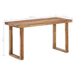 Avis vidaXL Table de salle à manger 140x70x76 cm Bois solide