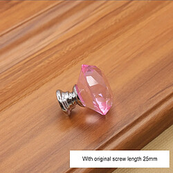 Avis Wewoo Poignée d'armoire 10 PCS 30mm K9 Verre Cristal Clair Manche Tiroir Monobloc Chrome Rose