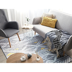 Avis Beliani Tapis 200 x 140 cm gris et jaune KARGI