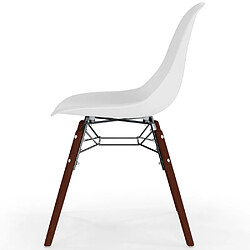 ICONIK INTERIOR Chaises de Salle à Manger - Design Scandinave - Pieds en Bois Sombre - Lot de 4 - Skögur Bleu clair pas cher