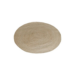 Aubry Gaspard Tapis rond en jute naturel tressé Ø 120 cm.