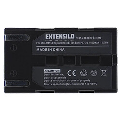 Vhbw EXTENSILO 2x Batteries compatible avec Samsung SC-D351, SC-D352, SC-D353, SC-D354, SC-D355 appareil photo, reflex numérique (1600mAh, 7,2V, Li-ion)