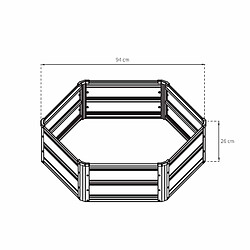 Carré Potager Gardiun Grove Hex I Métal 94x94x26 cm