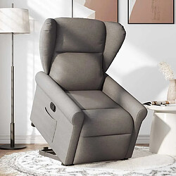 vidaXL Fauteuil inclinable taupe tissu