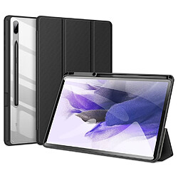 Etui en PU DUX DUCIS avec support noir pour votre Samsung Galaxy Tab S7 Plus/S8 Plus/S7 FE