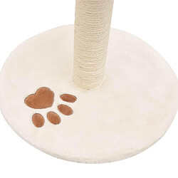 Avis Helloshop26 Arbre à chat griffoir grattoir niche jouet animaux peluché en sisal 40 cm beige et marron 3702275