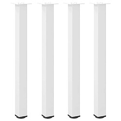 vidaXL Pieds de table basse blanc 4 pcs 100-102 cm acier