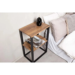 Acheter Venture Home Table de chevet en acier et MDF imitation teck Rise.