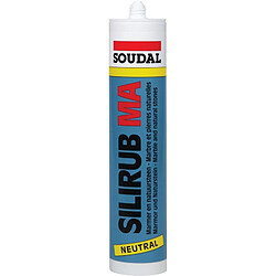 Silirub MA Mastic de jointoyage neutre 310ml transparent SOUDAL (Par 15)