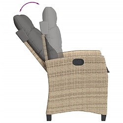 Acheter vidaXL Ensemble à manger de jardin et coussins 9 pcs mélange beige