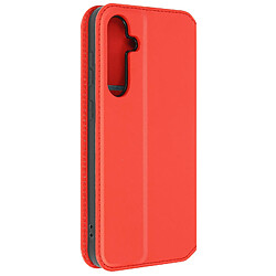 Avizar Étui pour Samsung S23 FE Porte-carte Support Vidéo Clapet Magnétique Rouge