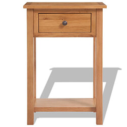 Helloshop26 Table de nuit chevet commode armoire meuble chambre console 50 x 32 x 75 cm bois de chêne massif 1402150