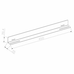 Avis Kimex Kit de 2 rails en L pour rack mural 19'', Longueur 450mm