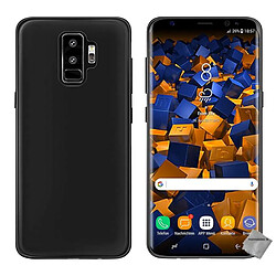 Htdmobiles Coque silicone gel fine pour Samsung Galaxy S9 Plus + film ecran - NOIR