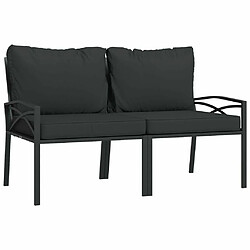 Acheter Maison Chic Salon de jardin 6 pcs + coussins - Mobilier/Meubles de jardin - Table et chaises d'extérieur gris acier -MN88128