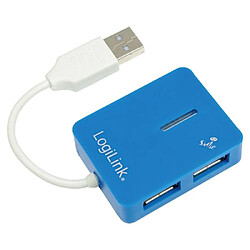 LogiLink Smile Hub USB 2.0 4 Ports Bleu