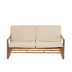 Inside 75 Fauteuil 2 personnes avec coussin LOVA Bambou / Naturel