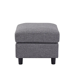 Concept Usine Canapé modulable 3 places + 1 pouf tissu gris CORK pas cher