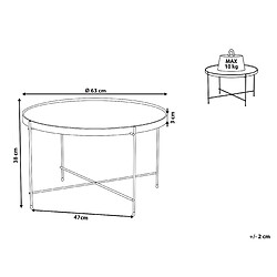 Avis Beliani Table basse Verre de sécurité Doré LUCEA