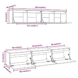 vidaXL Meubles TV 5 pcs Bois massif de pin pas cher