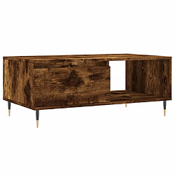 vidaXL Table basse Chêne fumé 90x50x36,5 cm Bois d'ingénierie