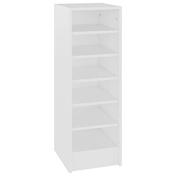 vidaXL Armoire à chaussures Blanc 31,5x35x90 cm Bois d'ingénierie