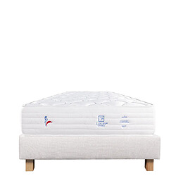 LUXURY LITERIE Ensemble matelas Patriote Mousse 140x190 cm + sommier beige ep20cm