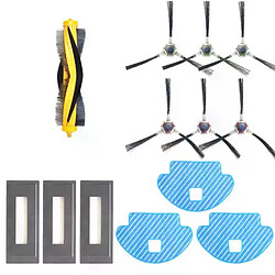 Pièces pour aspirateur robot Ecovacs Deebot Ozmo 930, kit de 13 pièces de lingettes de nettoyage, filtre Hepa, brosse centrale principale et latérale