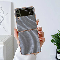 Coque en TPU + PU anti-rayures, nano électroplaqué pour votre Samsung Galaxy Z Flip4 5G - gris