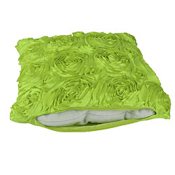 42cm Oreiller Maison De Cas De Couverture De Coussin De Satin Fleur De Lancer Canapé Voiture Décoration Verte pas cher