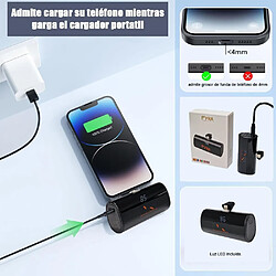 SANAG Cargador Portátil Para Iphone Y Android Mini, 3300Mah Power Bank Pd Pequeña Y Ligera Batería Externa, Powerbank Con Pantalla Led Modelo Compatible Con Iphone Y Android (Noir, Lighting) pas cher